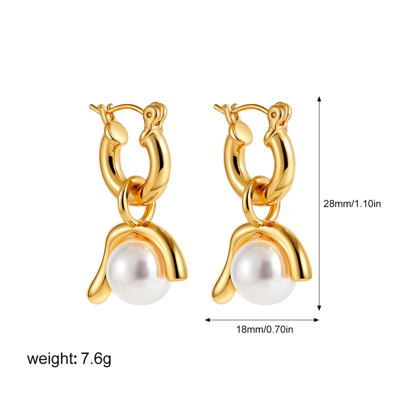 1 paio di eleganti orecchini pendenti in rame con nodo da strada_voghion.com