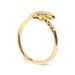 10K Yellow Gold 1/10 Cttw Diamond Palm Tree Statement Ring (H-I Color, I1-I2 Clarity)_voghion.com
