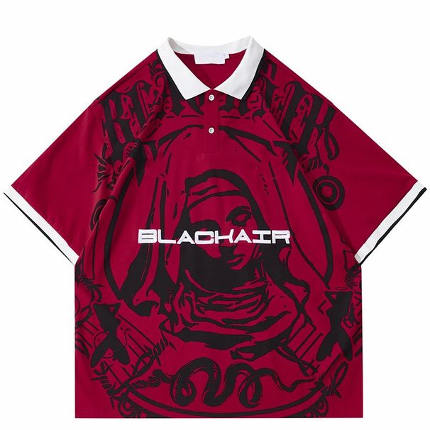 Y2K Vintage Unisex Loose Fit T-Shirt Nun Print Streetwear Summer Top For Men & Women_voghion.com