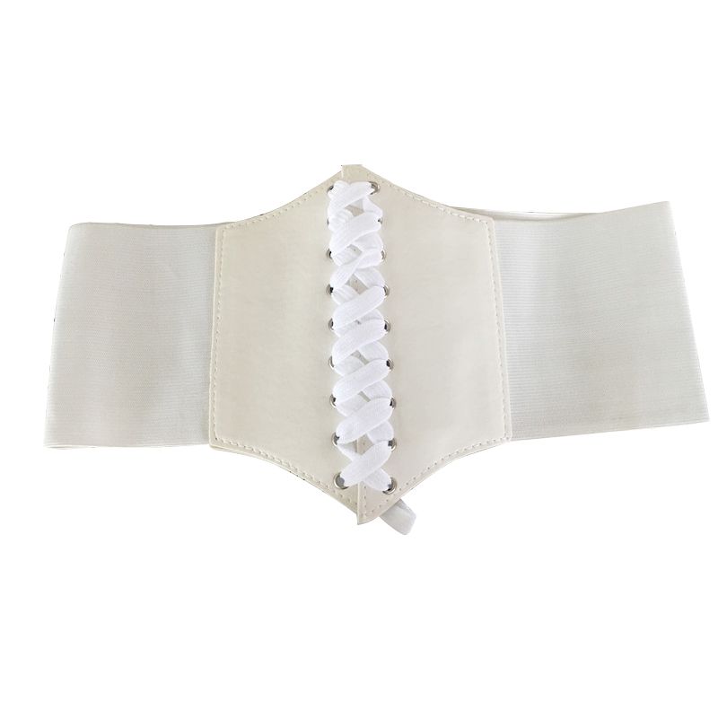 Corsé de moda para mujer, faja ancha de cuero PU para adelgazar el cuerpo, cinturones elásticos de cintura alta para mujer, cinturón sobtudo femenino_voghion.com