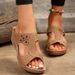 Women's fashion comfortable casual wedges wear sandals outside the beach_voghion.com