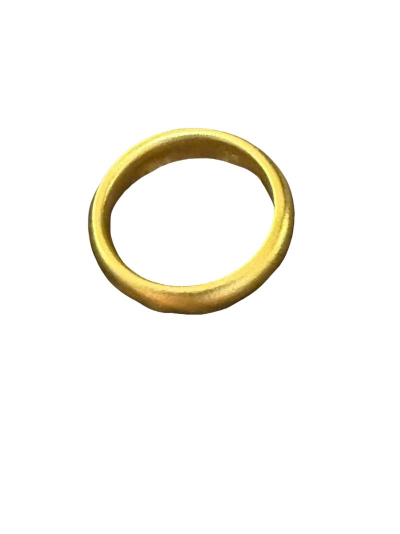 Mudfish Back Ring AU750 Color Gold Ancient Method Glossy Inheritance Solid Non-Deformable Plain Band Water Shell_voghion.com