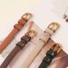 with Gold Buckle Fashionable Wear Women's Belt Niche Design Versatile Thin Style_voghion.com