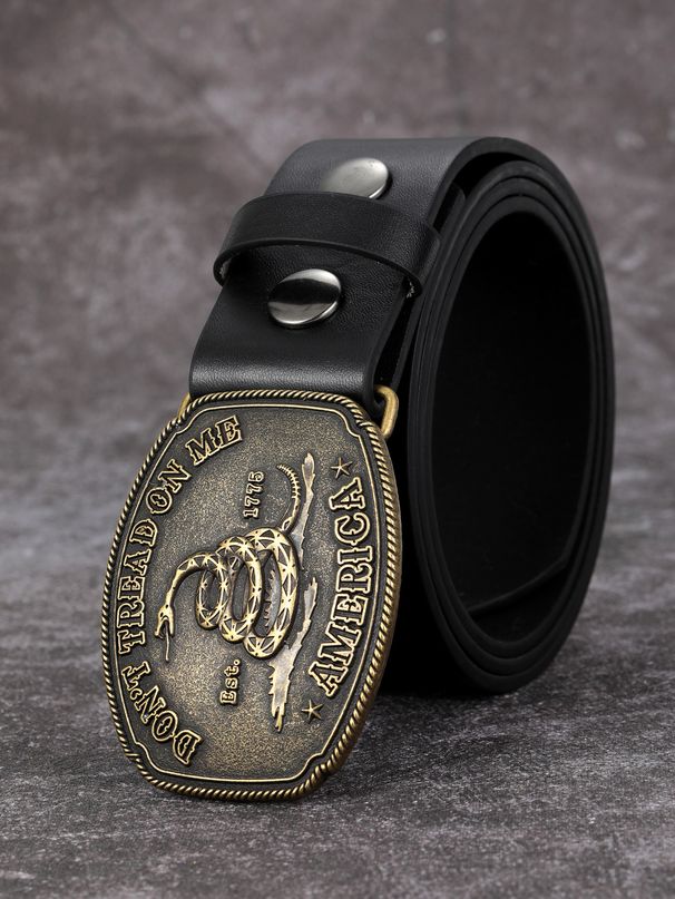 New Belt Punk Men's Belt Funny and Personalized Skull Palm Smooth Button PU Belt Fashion Versatile Pant Belt_voghion.com