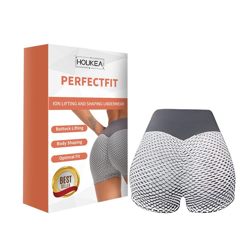 HOUKEA Ionic Sports Fitness Tissu hautement élastique Respirant Résistant à l'usure et sous-vêtements en forme de jambes_voghion.com
