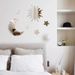 Acrylic mirror stickers, stars, moon, sun combination, bedroom creative decoration, room background wall decoration_voghion.com
