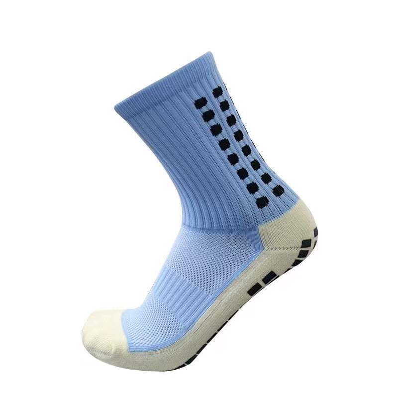 Fußballsocken für Herren, mittelhohe Silikonunterseite, rutschfeste Trainingssocken, Handtuchunterseite, atmungsaktiv, schweißabsorbierend, Laufsocken, Fußballsocken_voghion.com