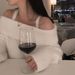 Women's Clothing Chic Off-Shoulder Knit Sweater Women's Fashion Faux Mink Top Loose Fit Long Sleeve Elegant Neck Winter Warm_voghion.com