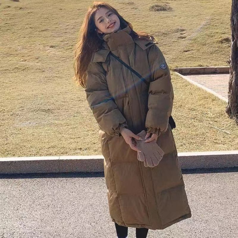 Nuovo cappotto invernale in cotone spesso e caldo lungo e largo da donna coreana per studenti_voghion.com