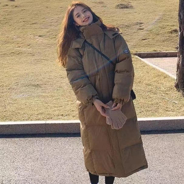 Nuovo cappotto invernale in cotone spesso e caldo lungo e largo da donna coreana per studenti_voghion.com