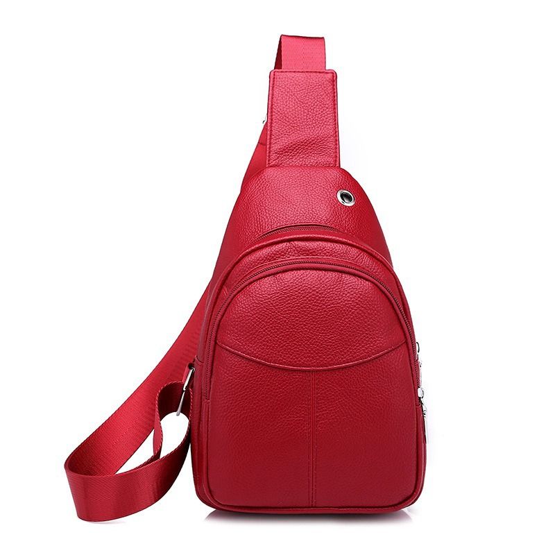 2023 New Arrival Soft Leather Outdoor Fashion Casual Chest Cross Body Women's Small Shoulder Bag_voghion.com