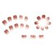 Strisce per unghie corte, unghie semplici, colore salta, ghiaccio, rosso, marrone, nail art, gradiente, temperamento bianco, pezzi per unghie, set da 24 pezzi_voghion.com