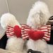 INS New Cute Heart-Shaped Breathable Chest Harness Set For Teddy Bichon Dogs Outdoor Walking Dog Leash Pet_voghion.com