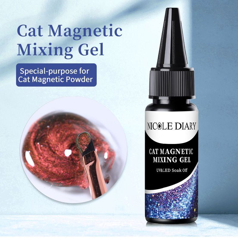 Klej do paznokci Manicure Cat Eye Powder Blending Klej wielofunkcyjny Lakier do paznokci Kolorujący klej Pomocniczy Smudge Gradient Brokat Cekiny Poziomujący klej_voghion.com