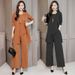 Fashionable Plus Size Women's Suit New 2025 Autumn Winter Wide Taipai Slimming Stylish Women's Clothing Three-Piece Set_voghion.com