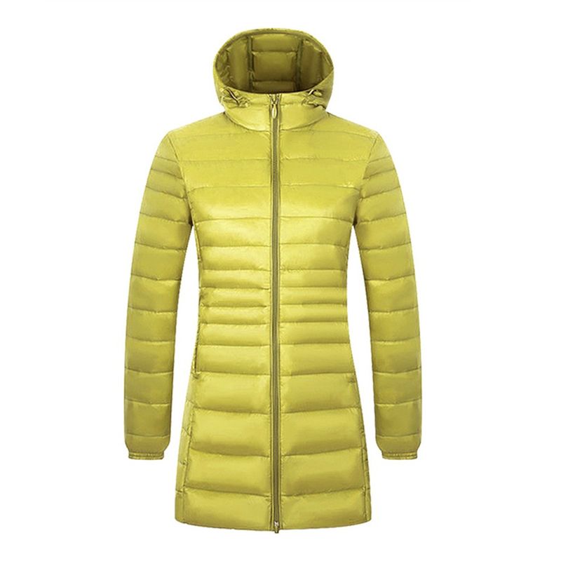 Ladies Long Warm Down Coat with Portable Storage Bag Women Light Down Jacket Women's Overcoats Hip-Length  High Street_voghion.com