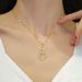 【 】 Collana con ciondolo di lusso leggero con numero fortunato "8" e diamanti, versatile collana da donna con clavicola e catena in acciaio al titanio_voghion.com