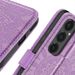 Case For Galaxy S24 FE Purple Wallet Holder With Hand Strap_voghion.com