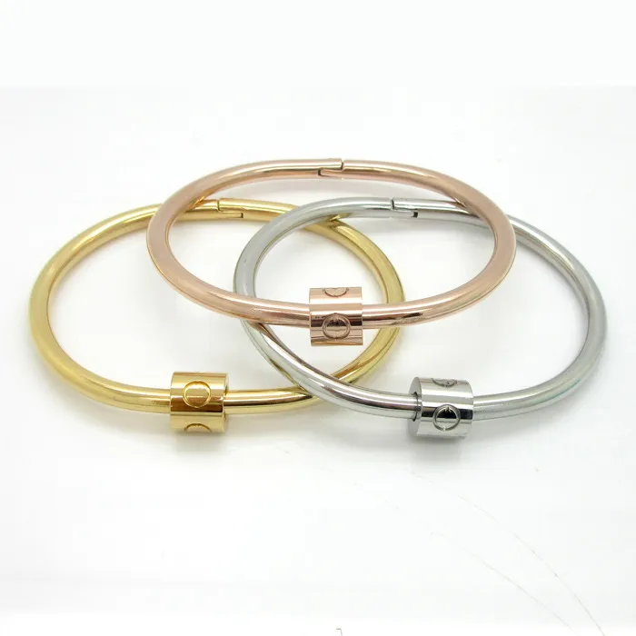 Buckle Style Celebrity Style Love Couple Bracelet Twist Screw Pattern Female Bracelet_voghion.com
