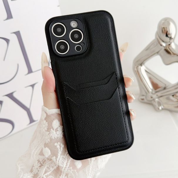 Custodia compatibile con iPhone 16 Pro Max TechGlobe, 15 colori, in pelle tinta unita, con 14 fori di precisione e 13 slot per carte, dritta_voghion.com