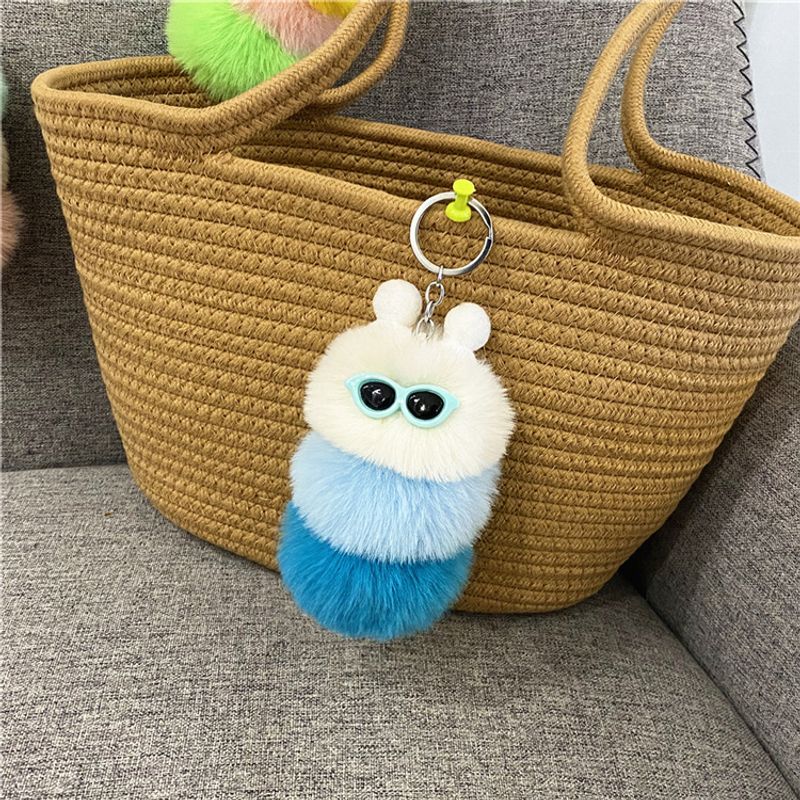 Sac de poupée en peluche chenille mignonne, décoration suspendue, porte-clés de voiture créatif, cadeau, nouvelle collection 2024_voghion.com