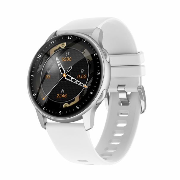 Smartwatch unisex con monitor della pressione sanguigna e SpO2, monitoraggio del sonno, batteria da 7-14 giorni, ricarica magnetica, compatibile con iOS (nero/argento/oro/blu)_voghion.com