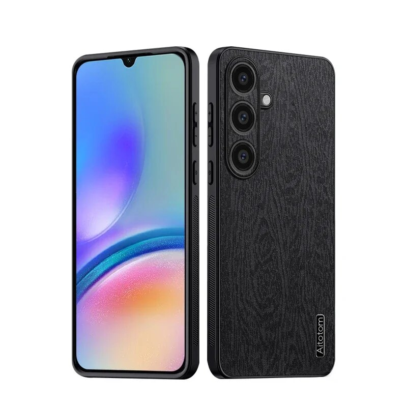 For Samsung Galaxy A55 A35 A25 A15 A05 A05S 4G 5G Back Shell Tree Leather Pattern Phone Case Soft Frame Protect Fundas_voghion.com