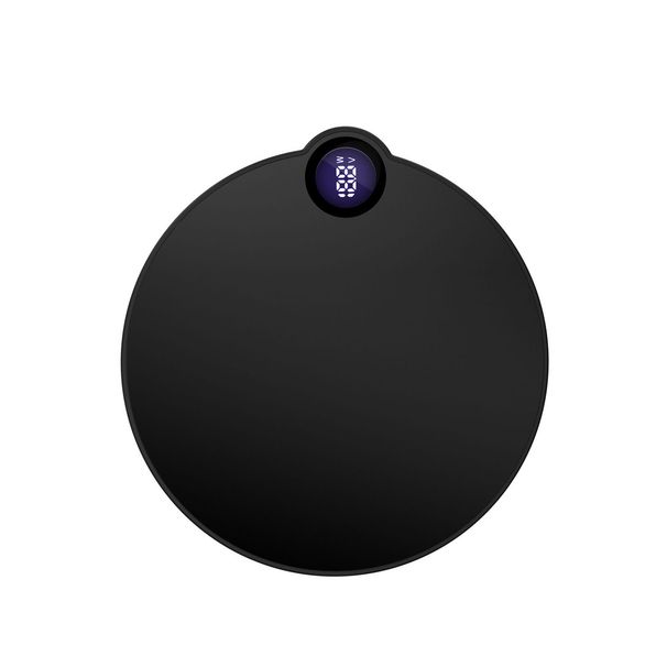 Smart Magnetic Wireless Charger With Digital Display – Qi-Certified 15W Fast Charging Pad, Compatible With IPhone, Samsung & More (Black)_voghion.com