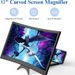 12" Curved Magnifier 3D HD Magnifying Projector Screen Enlarger Cell For Movies Video Foldable Phone Stand Holder_voghion.com