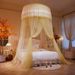 Round Hanging Mosquito Net Free Installation Fairy Princess Style Dome Floor Palace 1.8m Bed Universal_voghion.com