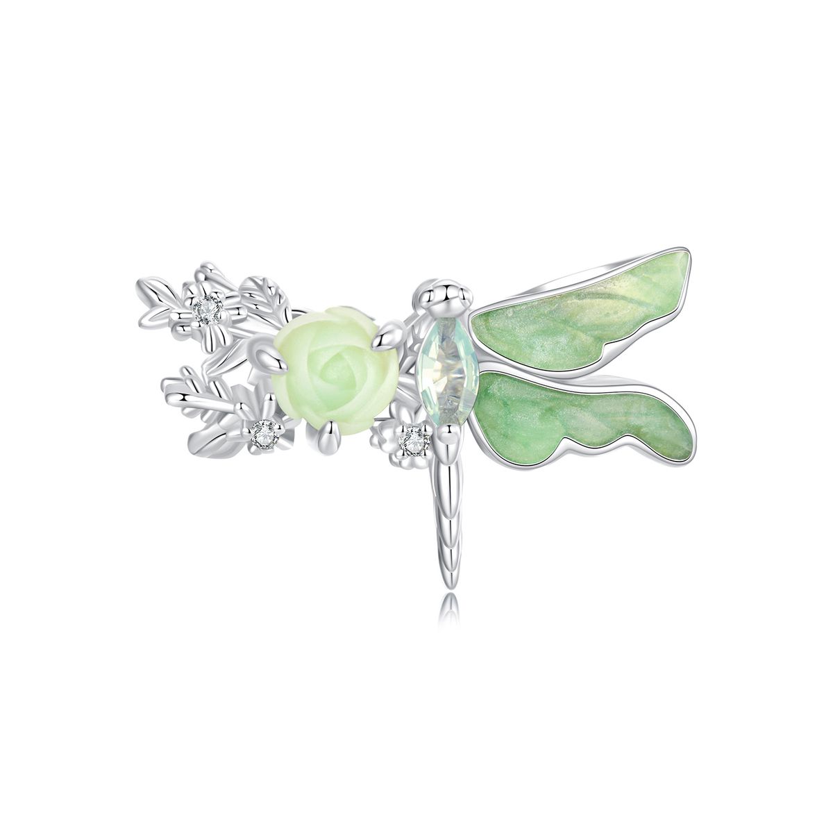 Dragonfly Charm Sterling Silver Charm, BSC1106_voghion.com
