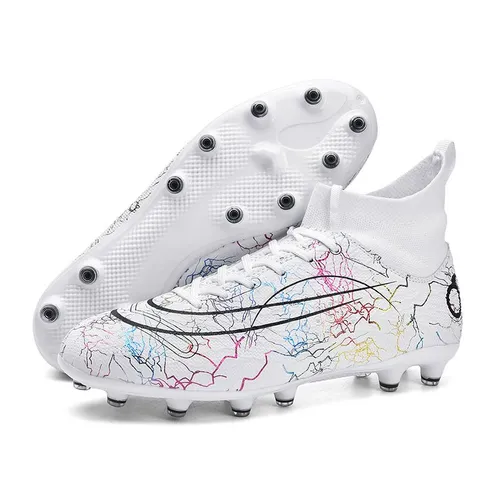 Cross-border new FGTF for men and women breathable high-top long nails AG broken nail football indoor training shoes_voghion.com