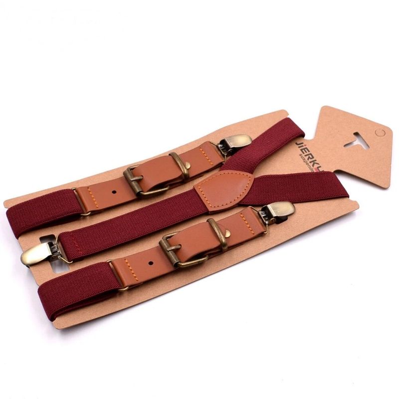 Bretele VOOTHOST la modă pentru bărbați și femei, 2,5 cm, spate în Y, 3 cleme, elastice reglabile pentru cămașă și pantaloni, bretele, cadouri pentru tata și soțul VA038_voghion.com