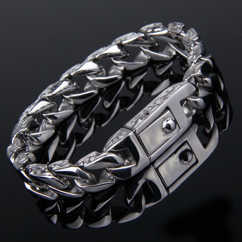 Stainless Steel Bracelet New Accessories Personalized Lace Totem Men's Bracelet Fashion_voghion.com