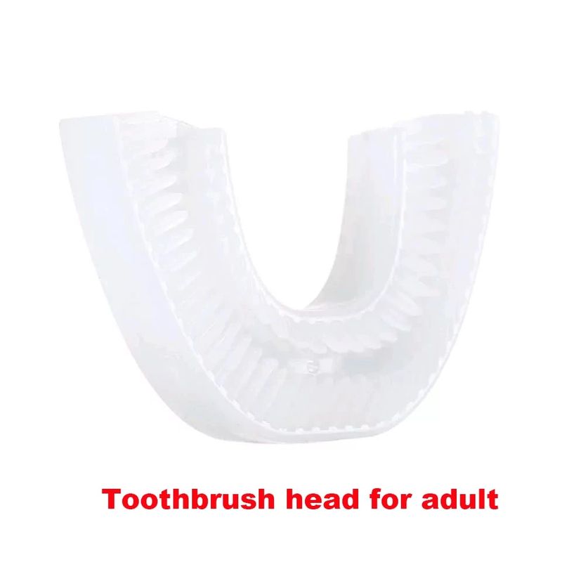 Cepillo de dientes eléctrico sónico para adultos en forma de U, cepillo de dientes ultrasónico automático de 360 ​​grados, carga USB, dientes impermeables_voghion.com