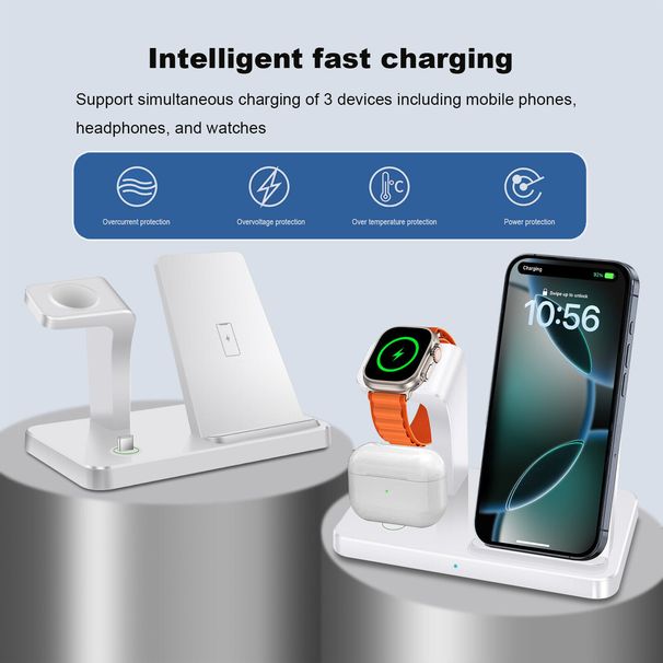 3In1 Drahtlose Ladegerät Schnelle Ladestation Für Apple Uhr S10 S9 IPhone 16 Pro_voghion.com