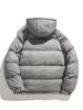 Herren-Wintermantel mit Entendaunenfüllung, durchgehendem Reißverschluss, Kapuze und lockerer Passform, ideal zum Skifahren und Campen, handwaschbare Steppjacke._voghion.com
