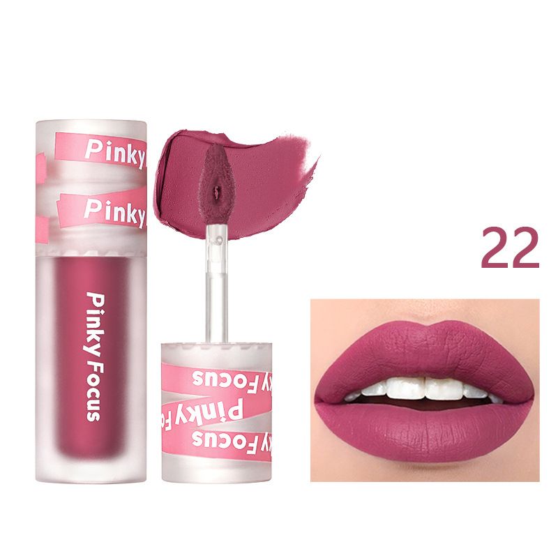 PINKYFOCUS Velvet Matte Lip Mud 26 Colors Long-lasting Color Pigment Lipstick Lip Gloss Pinkyfocus Pudaier_voghion.com