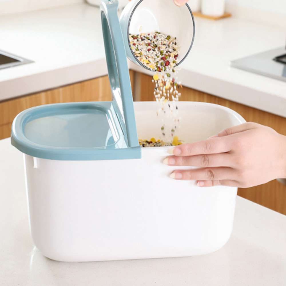 2Pcs Sealed Food Container Household Moisture-proof Sealed Plastic Rice Bucket Flour Bucket Grain Insect-proof Container_voghion.com