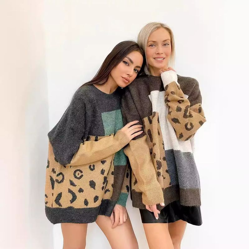 2024 autumn and winter new round neck loose pullover knitted sweater_voghion.com