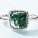 Neuer Sugar Tower Ring aus natürlichem Wassergras-Achat, S925 Silber, eingelegter grüner Moosstein-Fingerring, einfache Anpassung_voghion.com