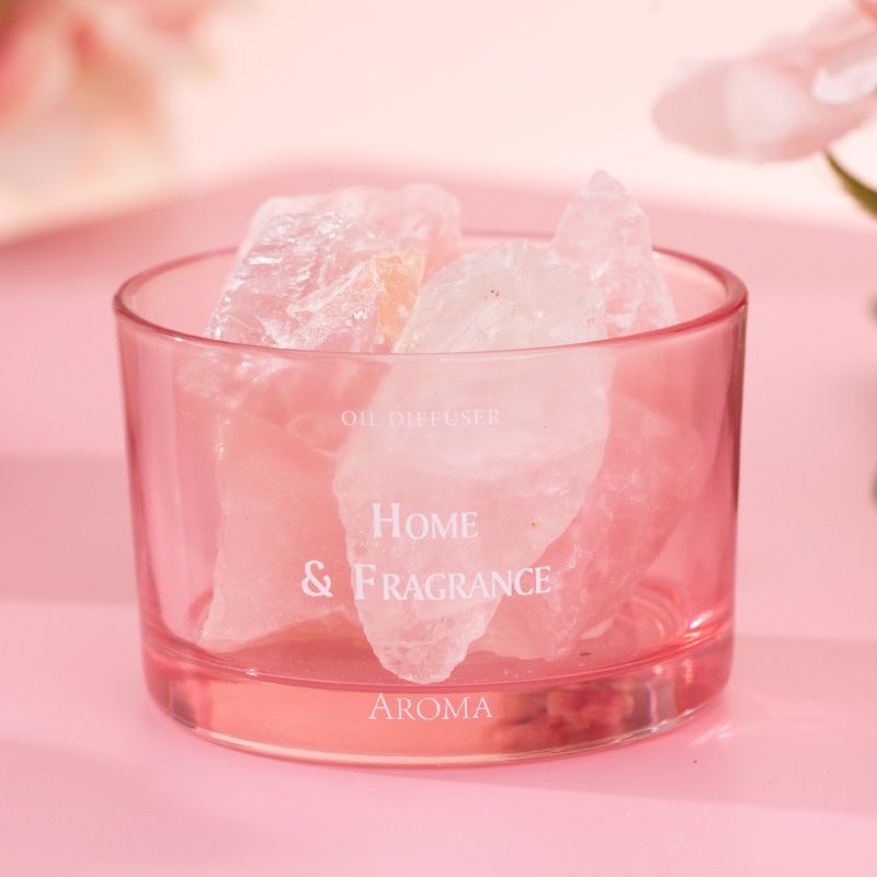 Diffusore di aromaterapia senza fiamma e sicuro, pietra di cristallo, luce per ragazze, fragranza per la casa, olio essenziale_voghion.com