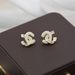 New style zircon encrusted double C small fragrant style earrings, high end, light luxury and versatile earrings for women, fashion jewelry_voghion.com