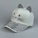 Meisjes kattenoren (gestoomd kat-oorvormig brood) hoed schattig mode strass meisje Koreaanse versie diamant ingelegd_voghion.com