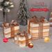 3-Piece Fabric Christmas Decoration Set With LED Lights - Elegant European Style Holiday Decor For Tree, Window & Tabletop Display"_voghion.com