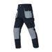 Men's Work Pants With Multiple Pockets -Durable & Comfortable Polyester Trousers For Construction Mechanics & Outdoor Breathable Reinforced Stitching_voghion.com