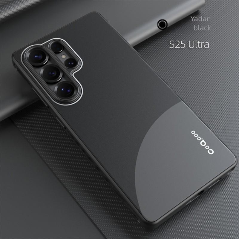 Compatible With Samsung S25 Ultra Phone Skin Feel Color-Block Simple Anti-Drop Matte Full Coverage Magnetic Case For Men_voghion.com