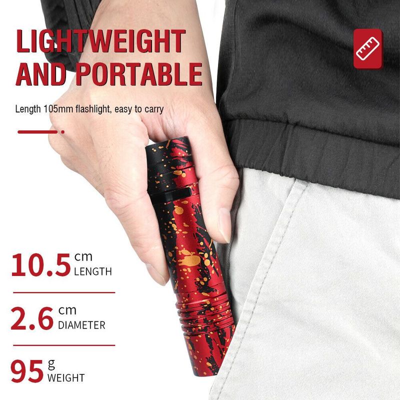 Mini-Taschen-LED-Taschenlampe zum Anklipsen, wiederaufladbare Taschenlampe, Lampe für Camping und Wandern_voghion.com
