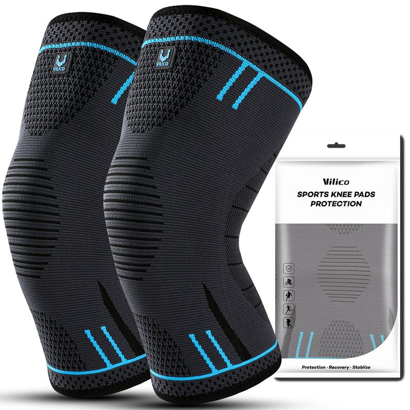 Kompressions-Stützhülse, elastische Knieschützer, Klammer, Federn, Fitnessstudio, Sportschutz, Basketball, Volleyball, Laufen_voghion.com