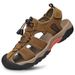 Vielseitige Sandalen für Herren, trendige Outdoor-Sportarten, Zehenkappen aus Leder, Freizeitschuhe, Hausschuhe, atmungsaktive Strandschuhe für Herren_voghion.com